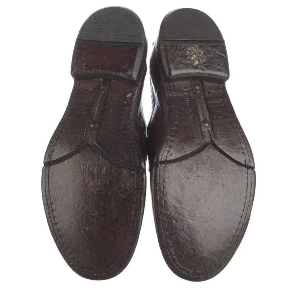 Lemargo Handmade Buffalo Loafer In Brown Cognac Size 40 Made Italy